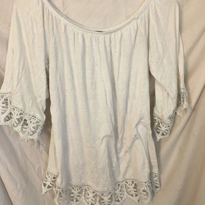 White off the shoulder top